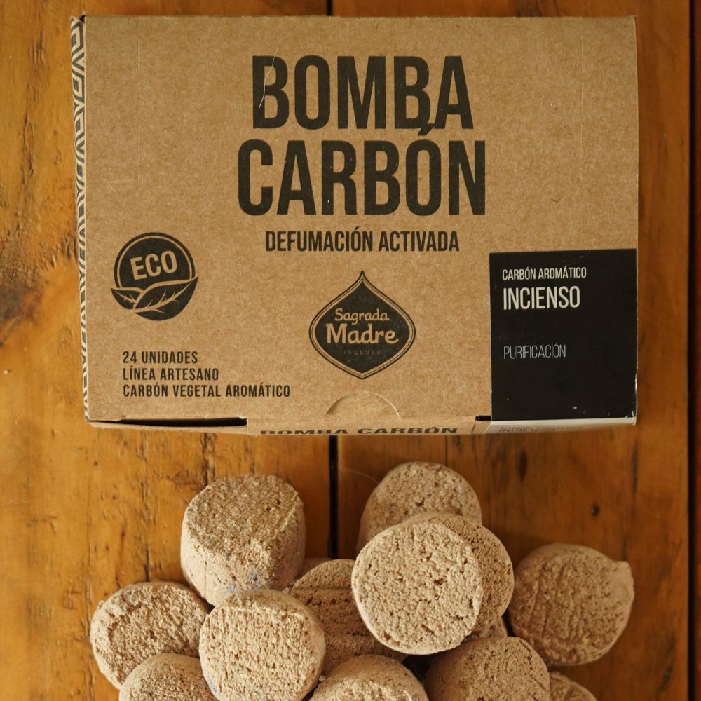 Bomba Carbón de Defumación Activada de Olíbano X24