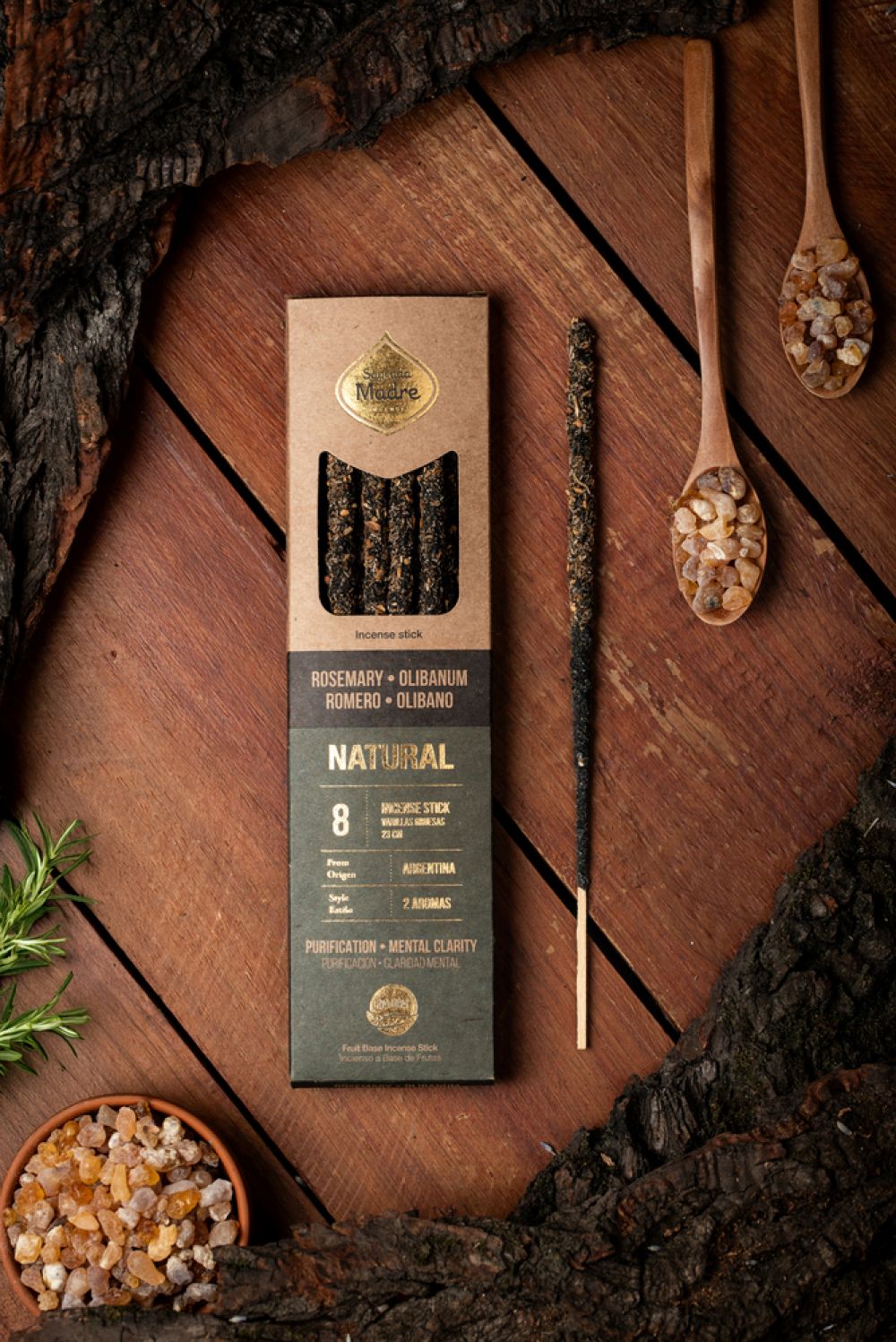 Natürlicher Weihrauch zwei Aromen Rosmarin - Olibano