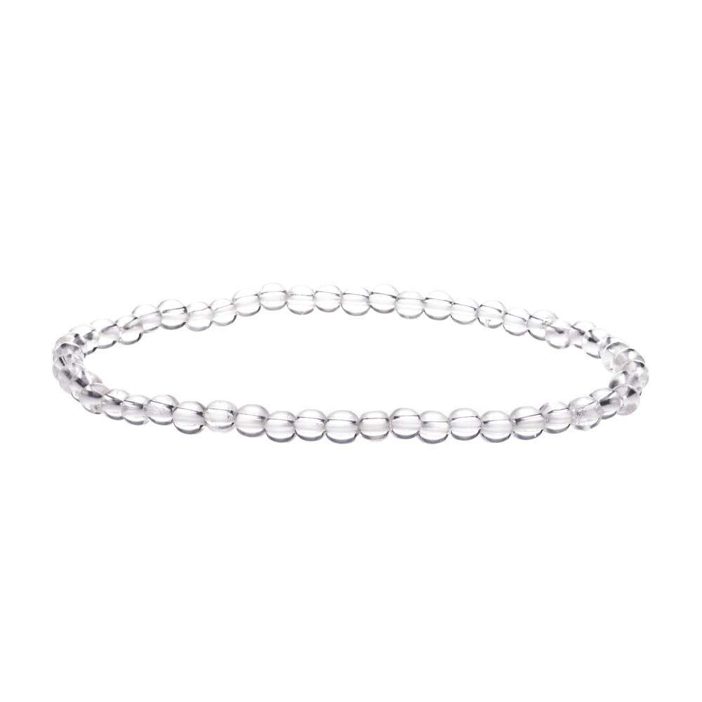 Pulsera de Cuarzo Blanco 4mm