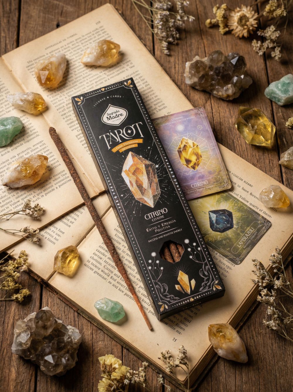 Incienso Tarot Gemas Citrino - Naranja y Especias
