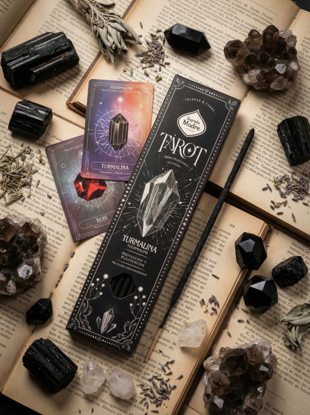 Incienso Tarot Gemas Turmalina - Mirra y Jazmin